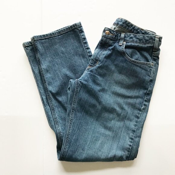 CARHARTT Relaxed Fit Straight Leg Dark Wash Jeans Womens 10 - Picture 2 of 8